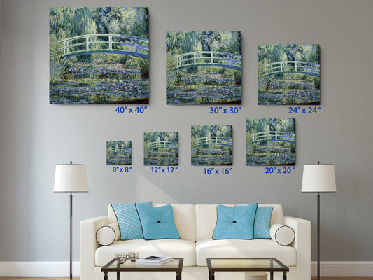 Monet Water Lily Canvas – Modern Impressionist Wall Art | Ready to Hang Print