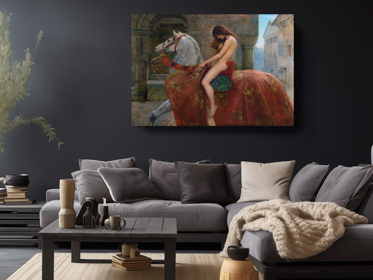 Lady Godiva Painting - John Collier Canvas Wall Art | Museum Quality Print
