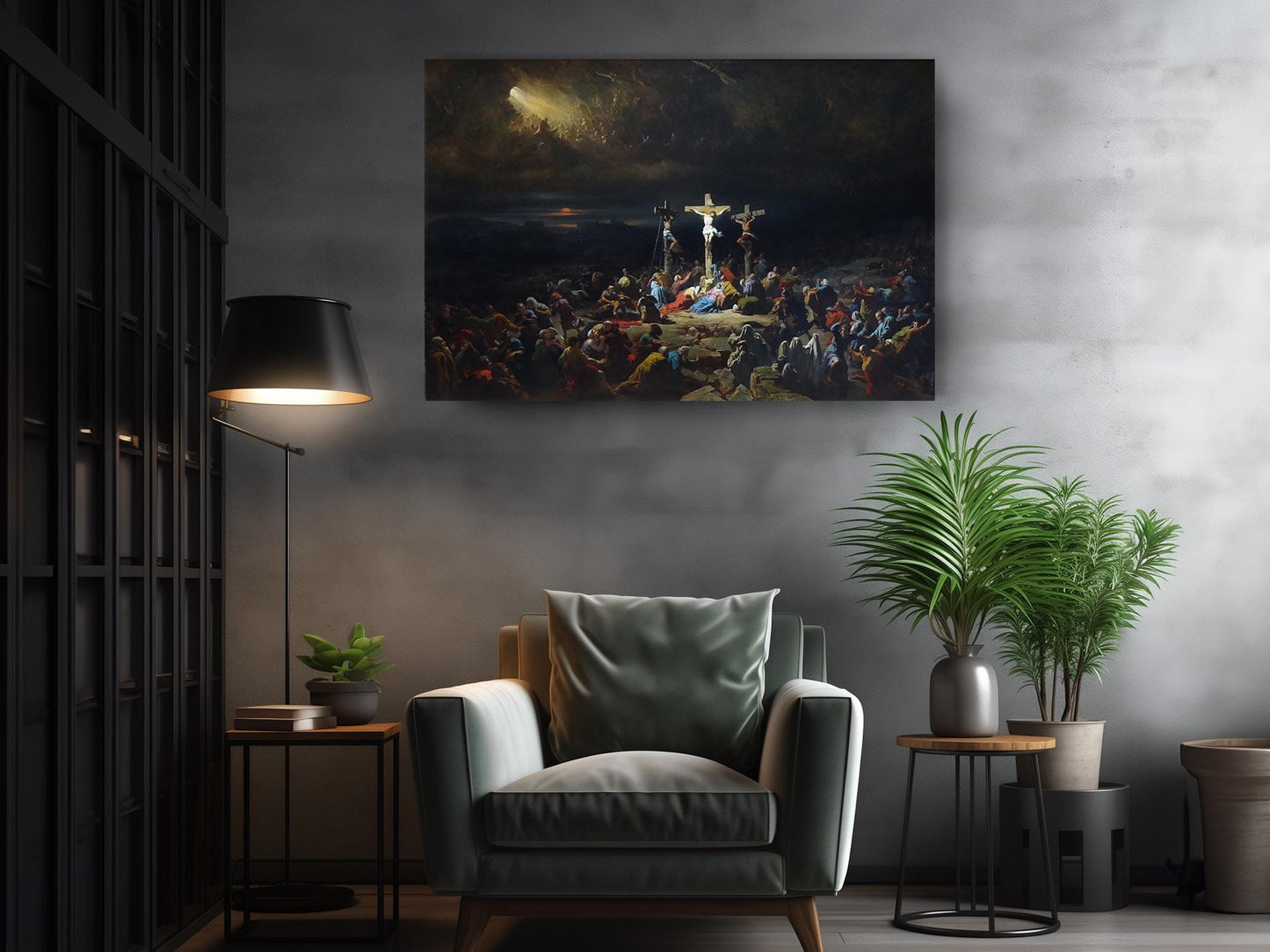 Religious Canvas Print – The Last Sigh of Christ by Julien Michel Gué | Museum Quality Art
