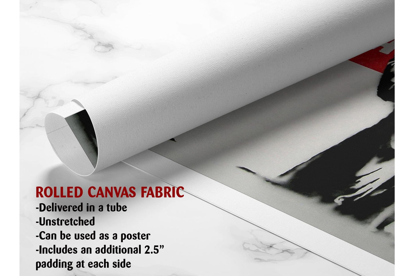 Banksy Canvas Print - Black White Red Art | Modern Wall Decor, Ready to Hang