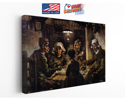 Potato Eaters Canvas Print - Van Gogh Vintage Farmhouse Wall Art | Ready to Hang