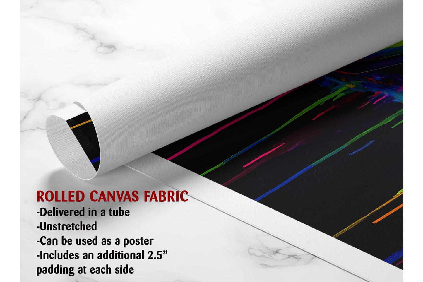 Neon Canvas Print - Abstract Woman Art | Modern Colorful Wall Decor