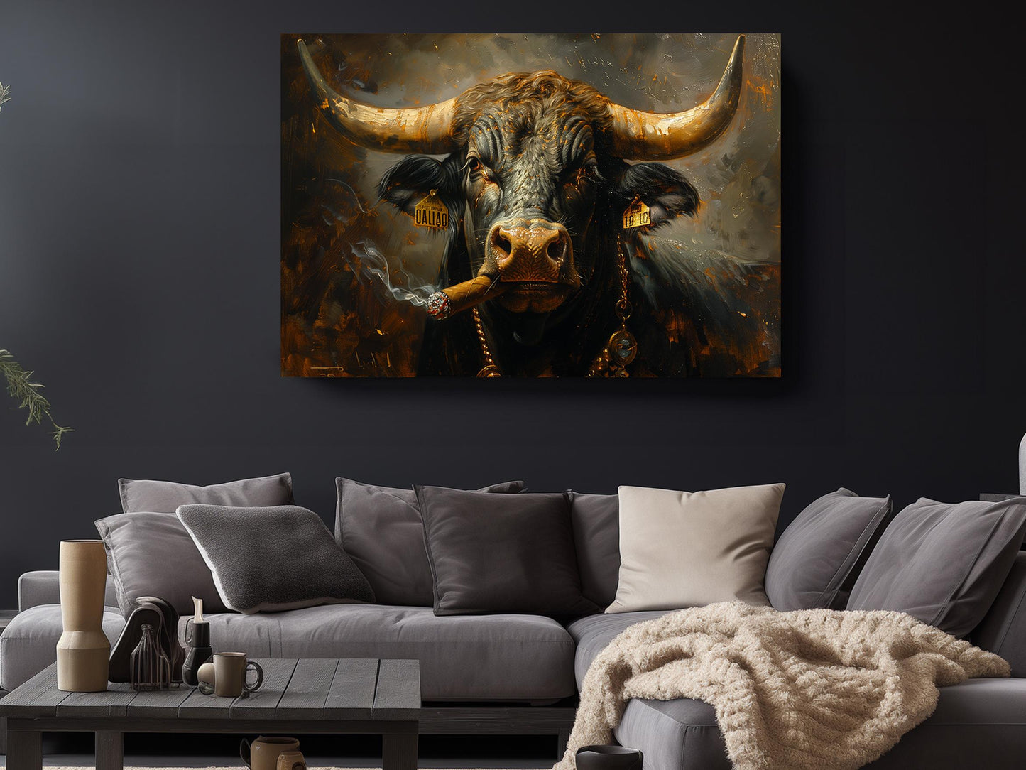 Cigar Canvas Print - Bold Modern Wall Art | Rolled or Ready to Hang Decor