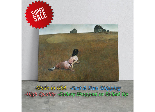 Christina's World Canvas Print - Andrew Wyeth Vintage Wall Art on Artist-Grade Canvas