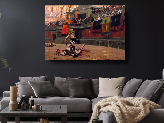 Roman Gladiator Canvas – Historical Wall Art | Museum Quality Print, Ready to Hang