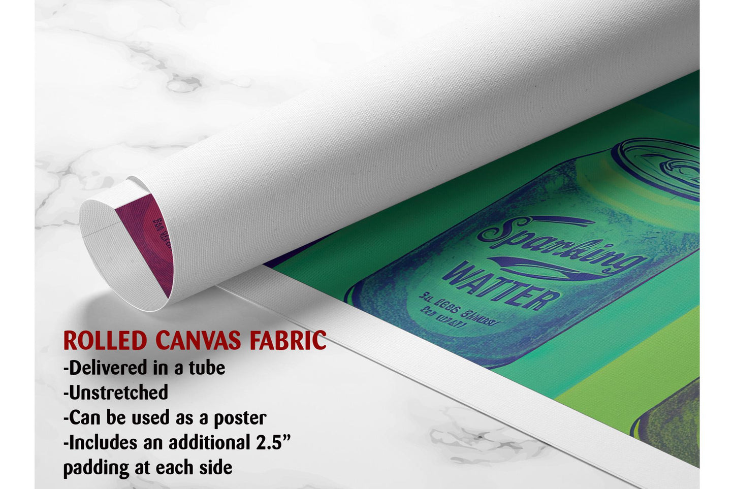 Pop Art Canvas Print – Retro Sparkling Water Wall Decor for Kitchen