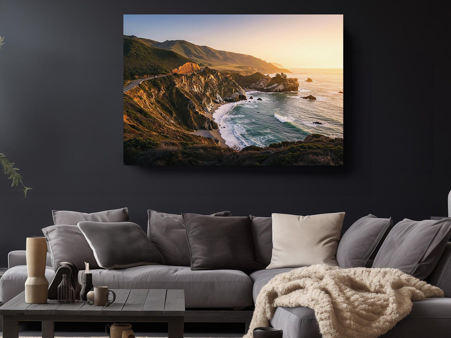 Big Sur Sunset Canvas | California Coast Art - Coastal Landscape Print, Ready to Hang