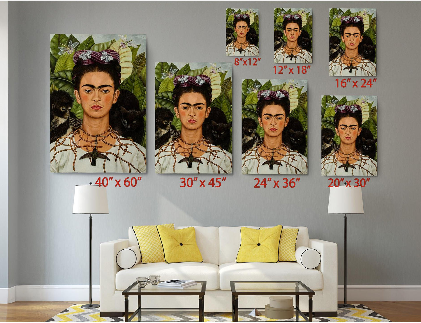 Frida Kahlo Canvas Print – Self-Portrait Wall Art | Museum Art Prints, Fade Resistant