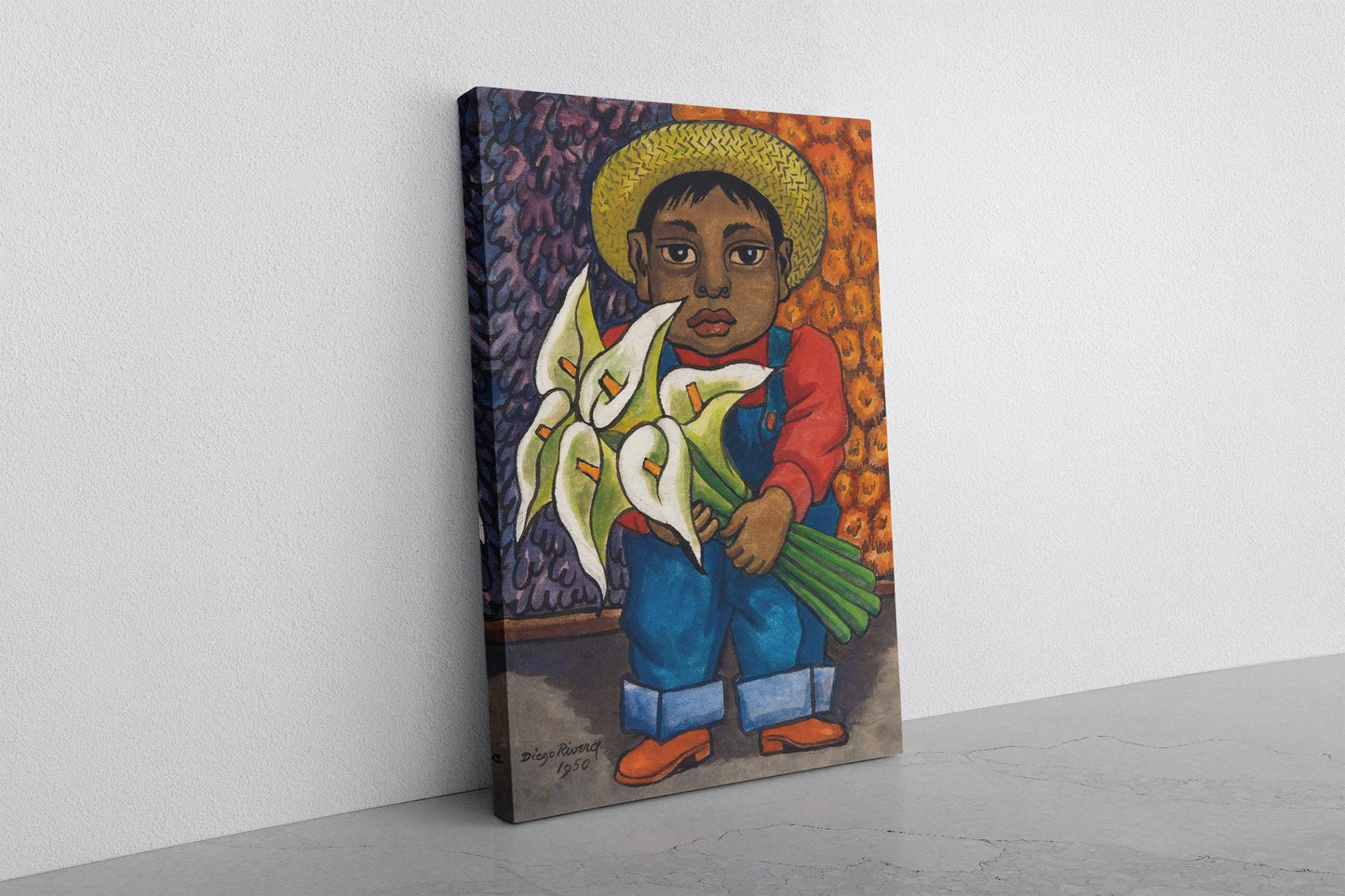 Diego Rivera Canvas Print – Child With Lilies Mexican Art | Museum Quality, Ready To Hang