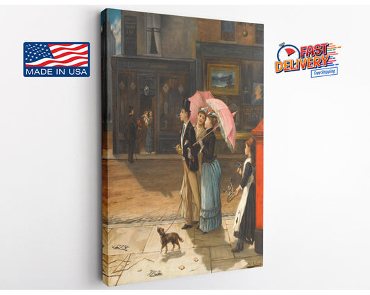 Victorian Street Canvas – Museum Quality Art Print, Framed Wall Decor