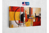 a painting on a wall with a us flag in the background