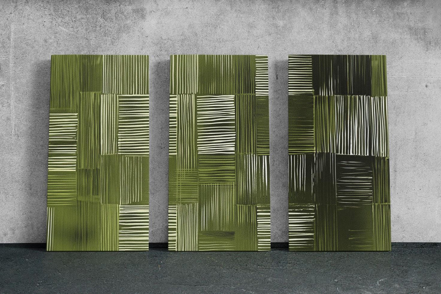 a couple of paintings that are on a wall