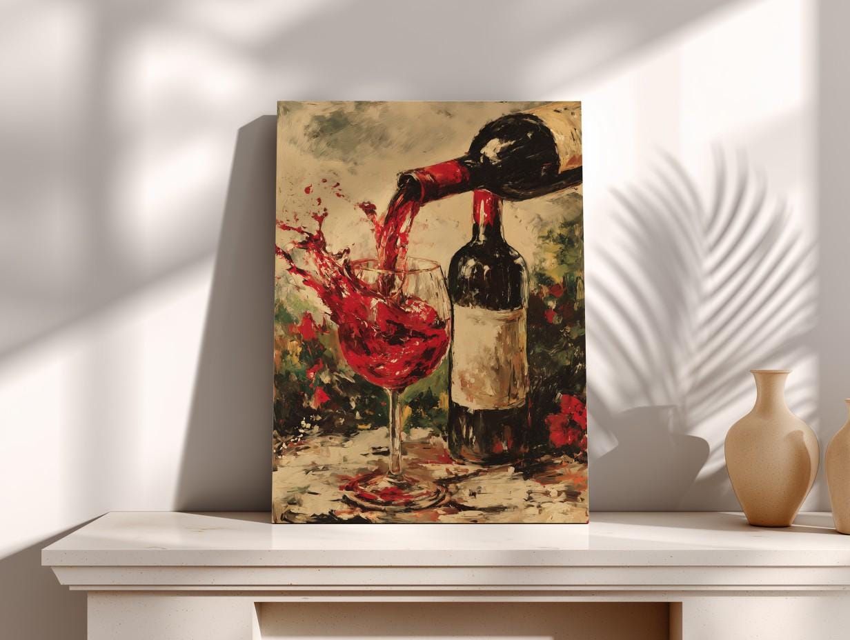 a glass of red wine being poured, with the wine spilling out of the glass and onto the table.