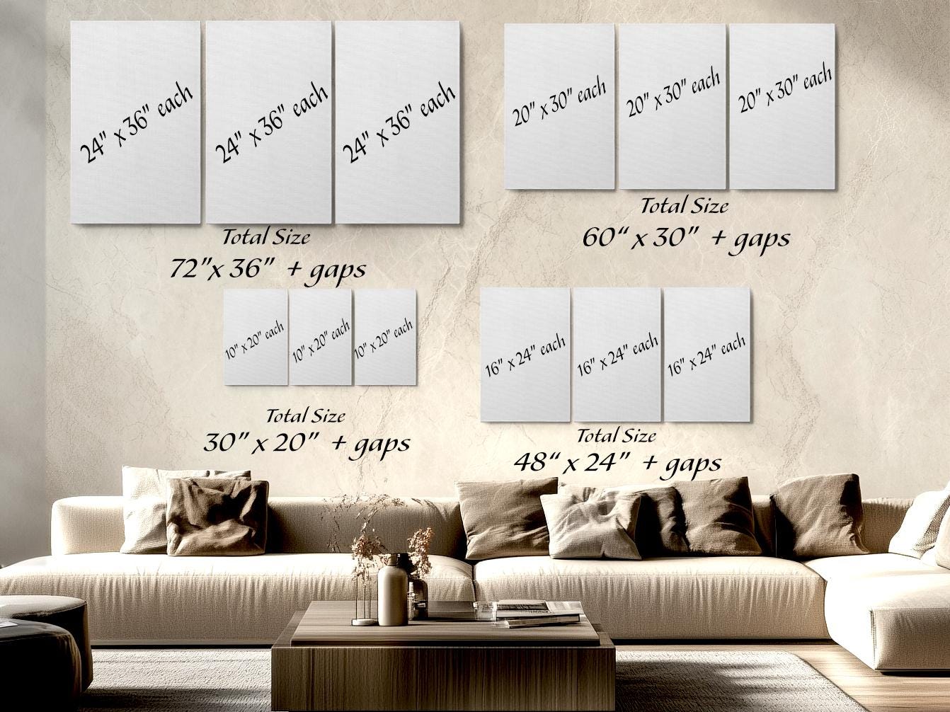 a living room with a couch and a coffee table