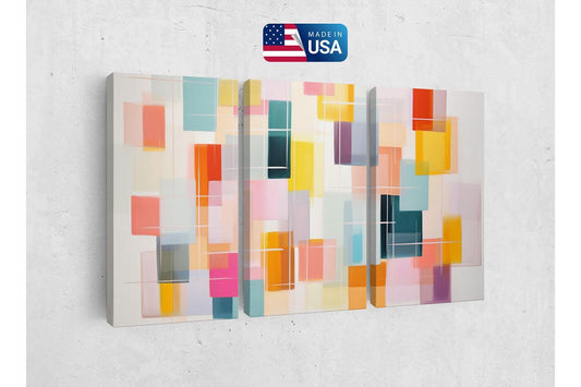 a wall mounted art piece on a wall