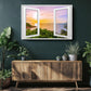 Tropical Sunset Canvas Print - Coastal Wall Art With Open Window Beach View