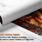 The image is a rolled canvas fabric, which is a type of canvas material used for creating posters or wall art. It is described as a tube-delivered fabric, which means it is delivered in a tube and requires stretching before use. The fabric can be used as a poster and includes a 2.5&quot; edge area.