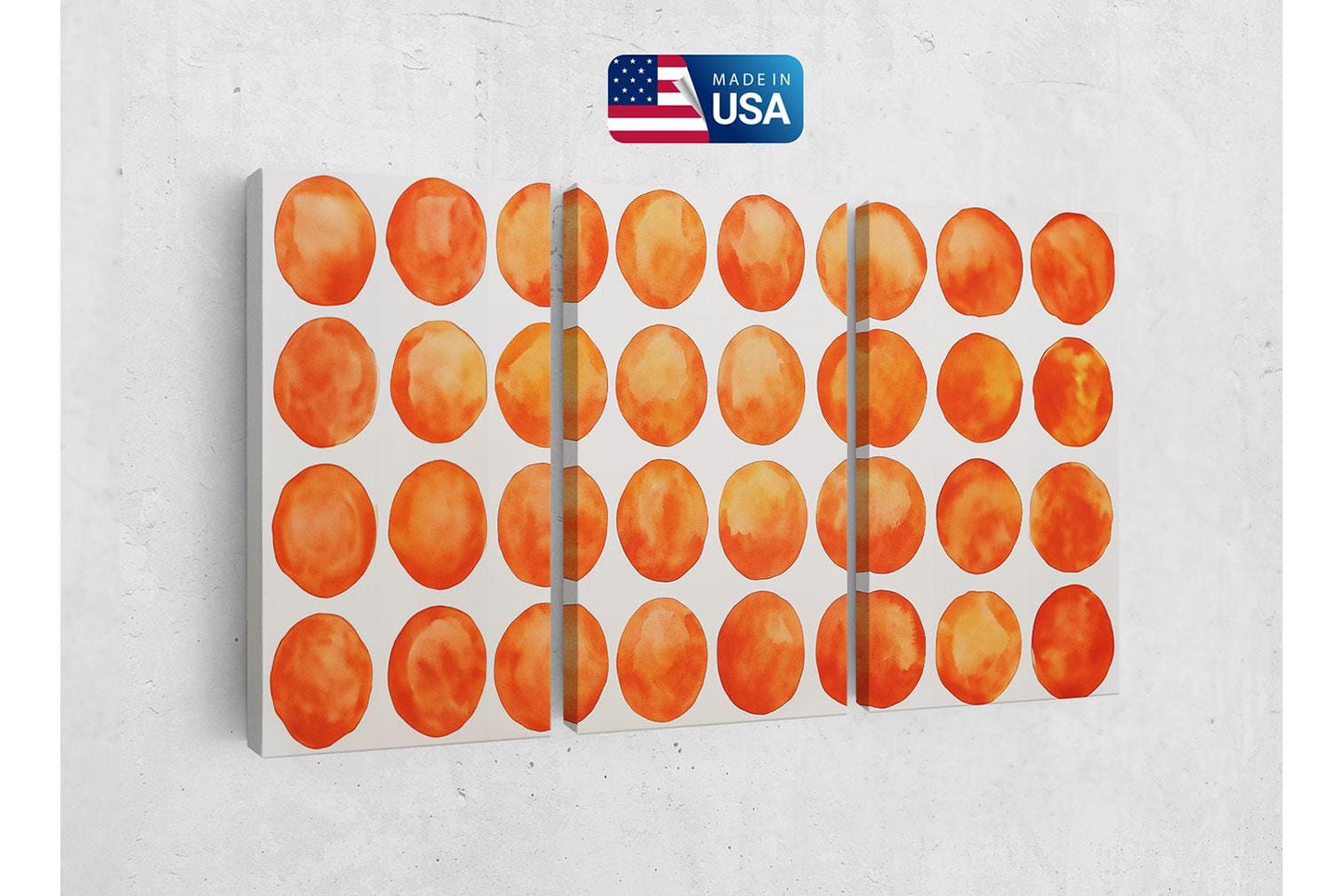 a picture of an american flag on a wall