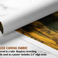 The image is a rolled canvas fabric, which is a type of canvas material used for painting or printing. It is described as a tube-delivered canvas fabric, which means it is delivered in a tube and requires stretching before use. The fabric can be used as a poster, with a 2.5&quot; edge area.