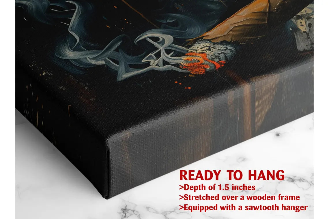 Highland Cow Canvas Print – Handmade Rustic Farm Animal Art on Fade Resistant Canvas