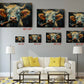 Highland Cow Canvas Print – Handmade Rustic Farm Animal Art on Fade Resistant Canvas