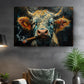 Highland Cow Canvas Print – Handmade Rustic Farm Animal Art on Fade Resistant Canvas