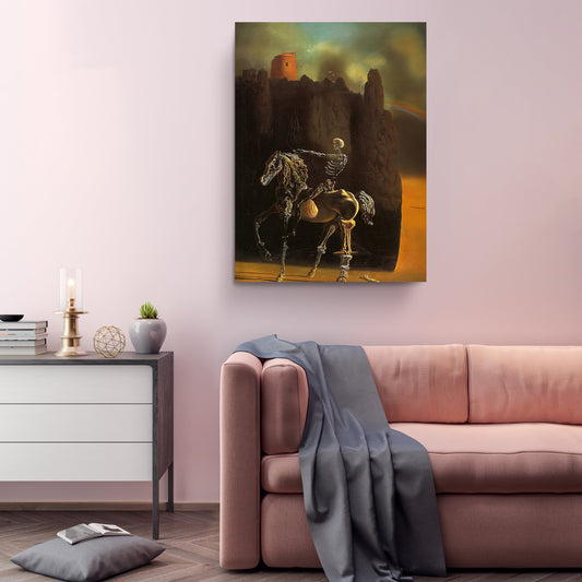 Salvador Dali Canvas Print – Horseman of Death Art | Surrealist Wall Decor