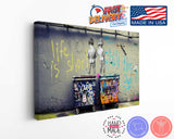 Banksy Canvas Print | Museum Quality Pee Boys Canvas with Urban Art Decor Appeal