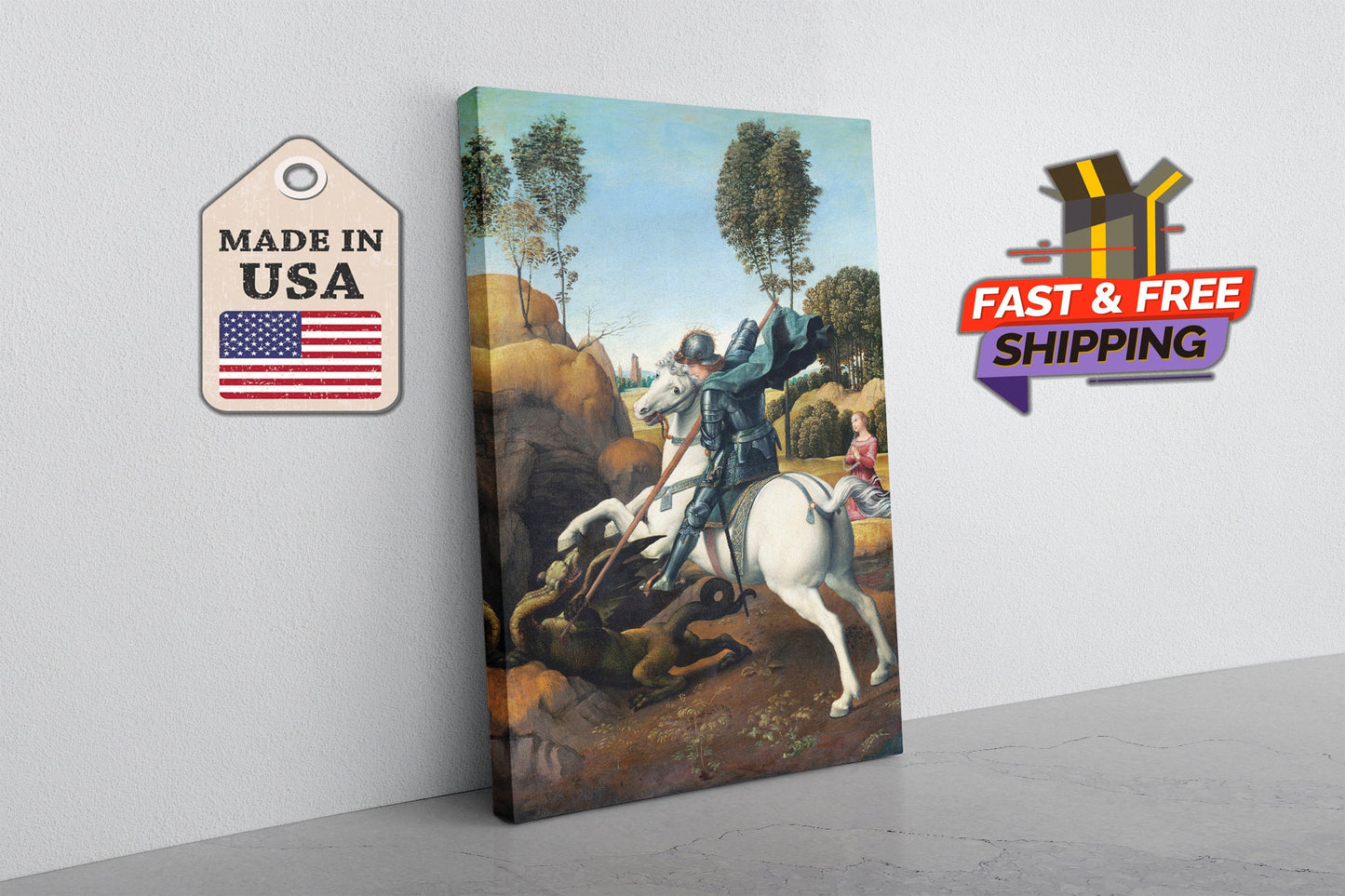 Saint George Canvas Print – Museum Quality Classic War Art on Canvas