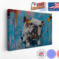 Bulldog Canvas Print - Motivational Dog Wall Art | Graffiti Art Print Ready to Hang