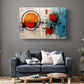 Abstract Canvas Print - Large Orange Blue Art | Modern Wall Art, Ready To Hang