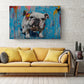 Bulldog Canvas Print - Motivational Dog Wall Art | Graffiti Art Print Ready to Hang