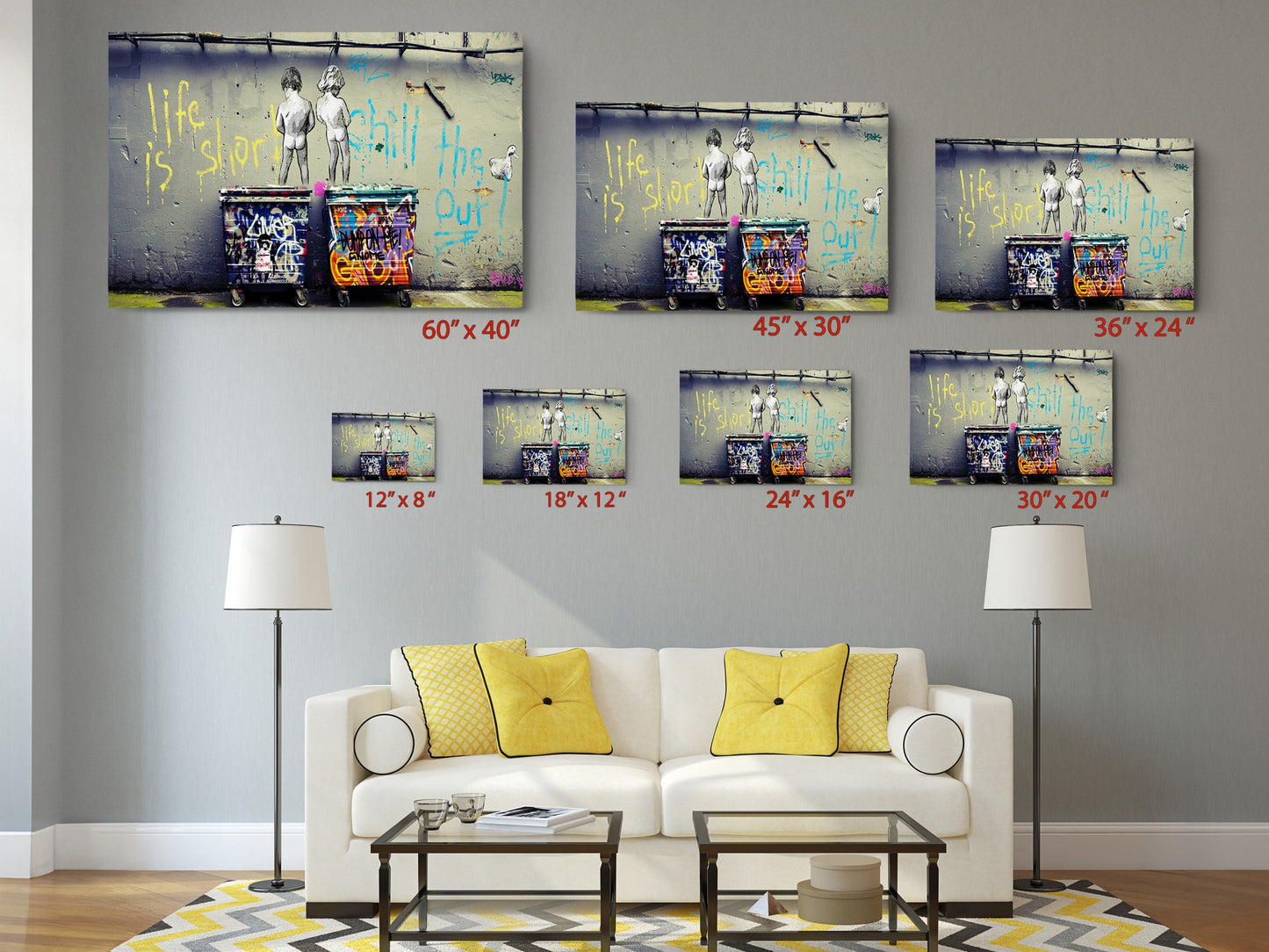 Banksy Canvas Print | Museum Quality Pee Boys Canvas with Urban Art Decor Appeal