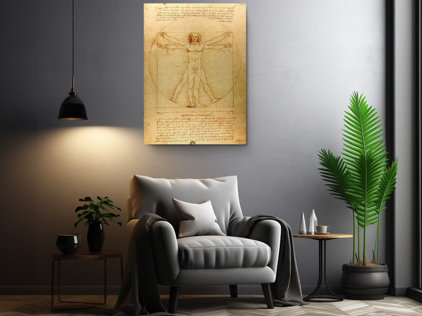 Vitruvian Man Canvas | Museum Quality Canvas Print - Leonardo da Vinci Wall Art