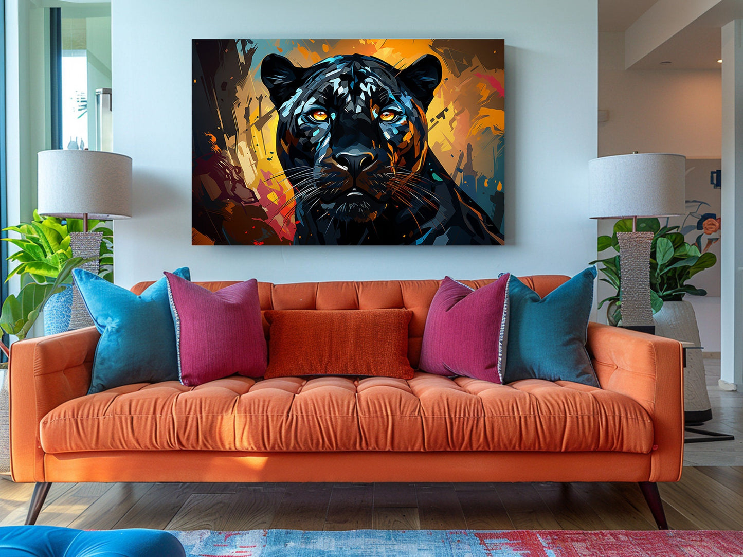 Black Panther Art Print - African Animal Print Canvas Wall Art | Museum Quality