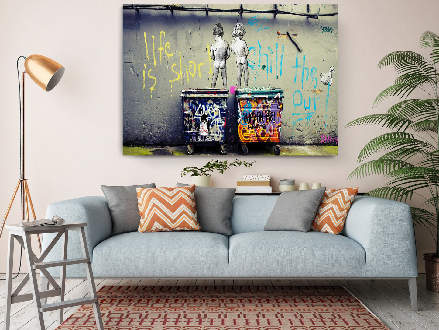 Banksy Canvas Print | Museum Quality Pee Boys Canvas with Urban Art Decor Appeal