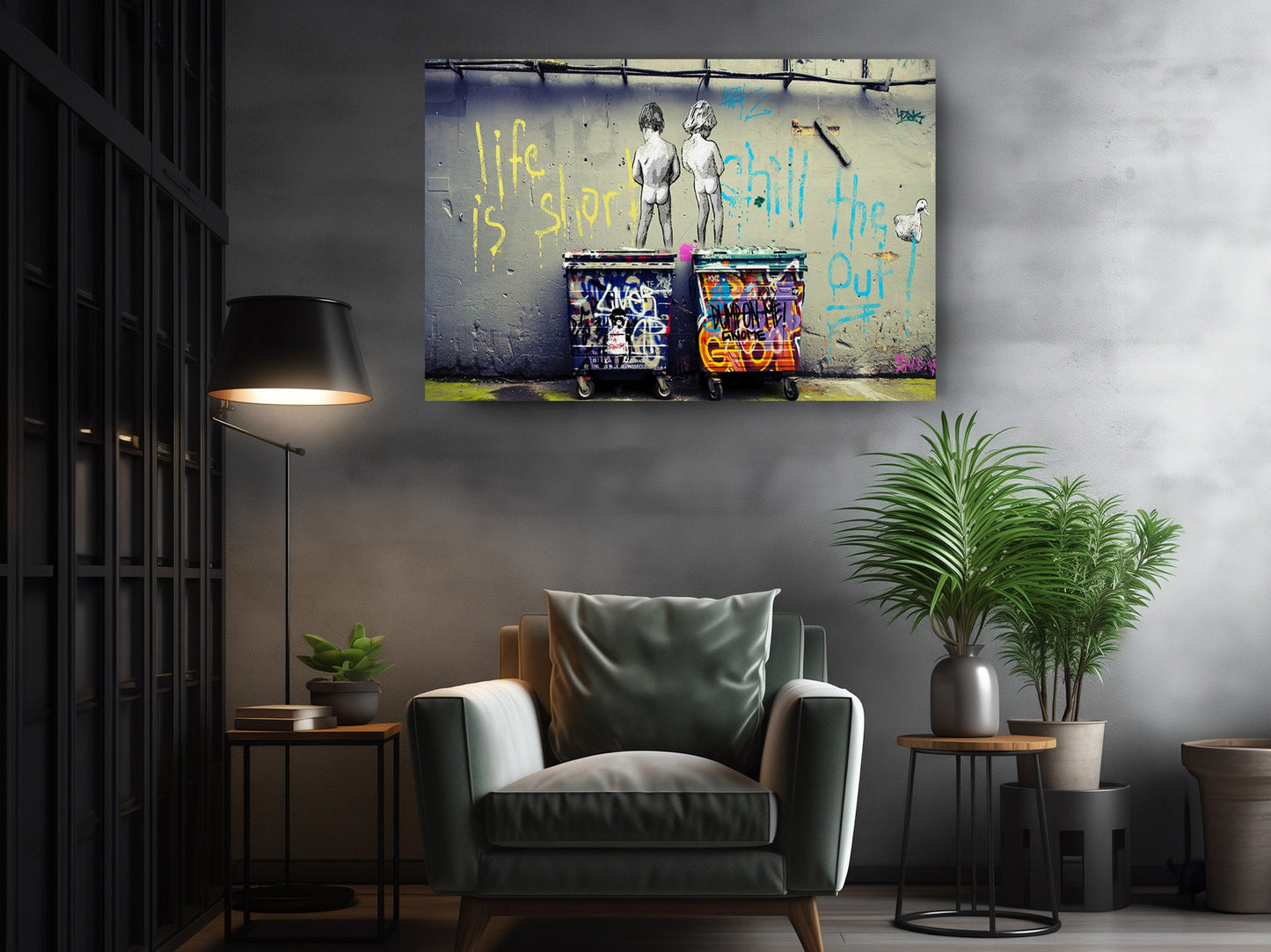 Banksy Canvas Print | Museum Quality Pee Boys Canvas with Urban Art Decor Appeal