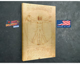 Vitruvian Man Canvas | Museum Quality Canvas Print - Leonardo da Vinci Wall Art