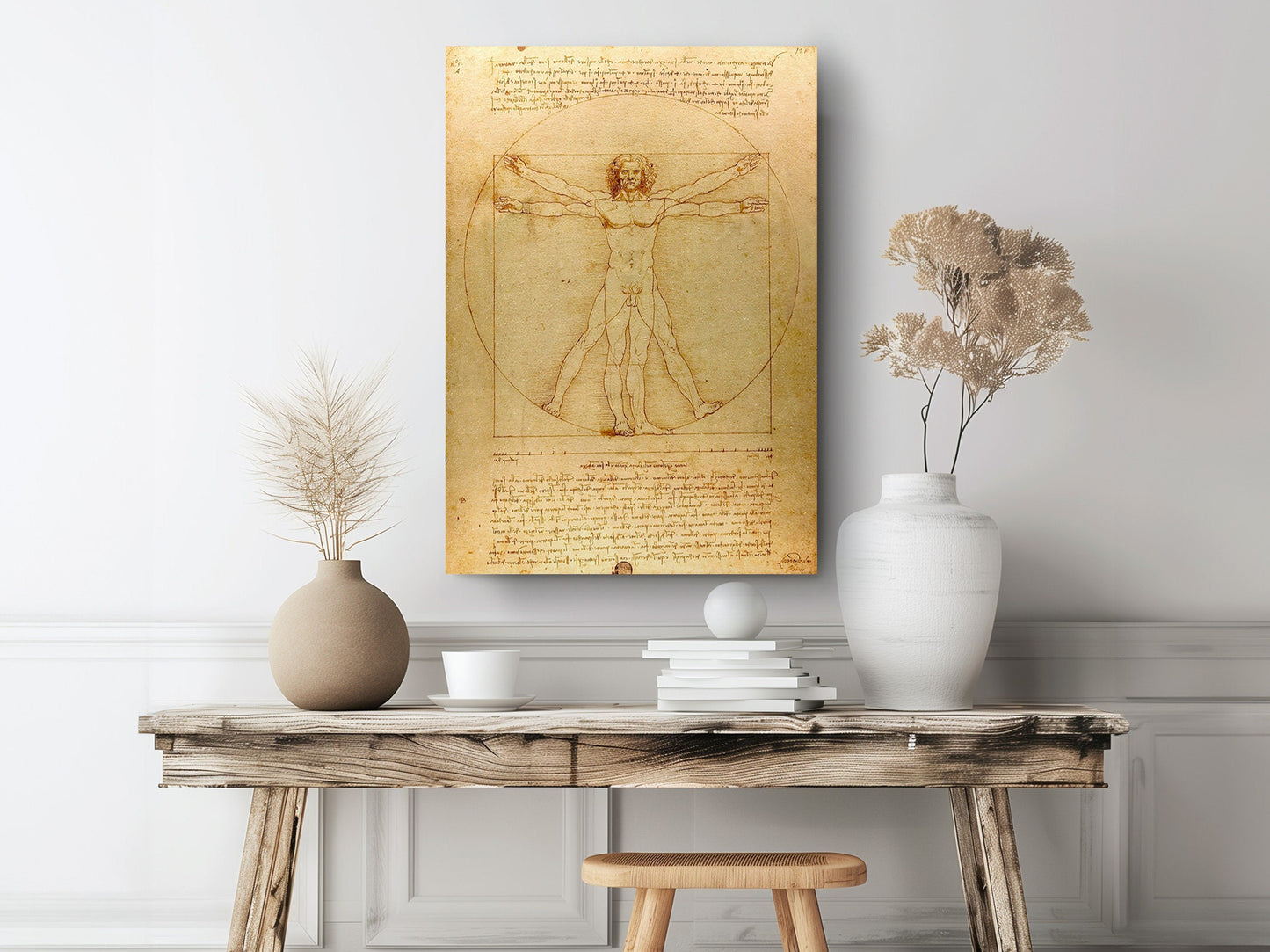Vitruvian Man Canvas | Museum Quality Canvas Print - Leonardo da Vinci Wall Art