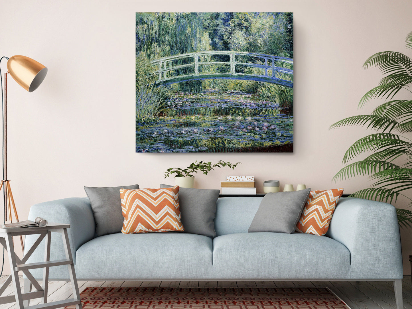 Monet Water Lily Canvas – Modern Impressionist Wall Art | Ready to Hang Print