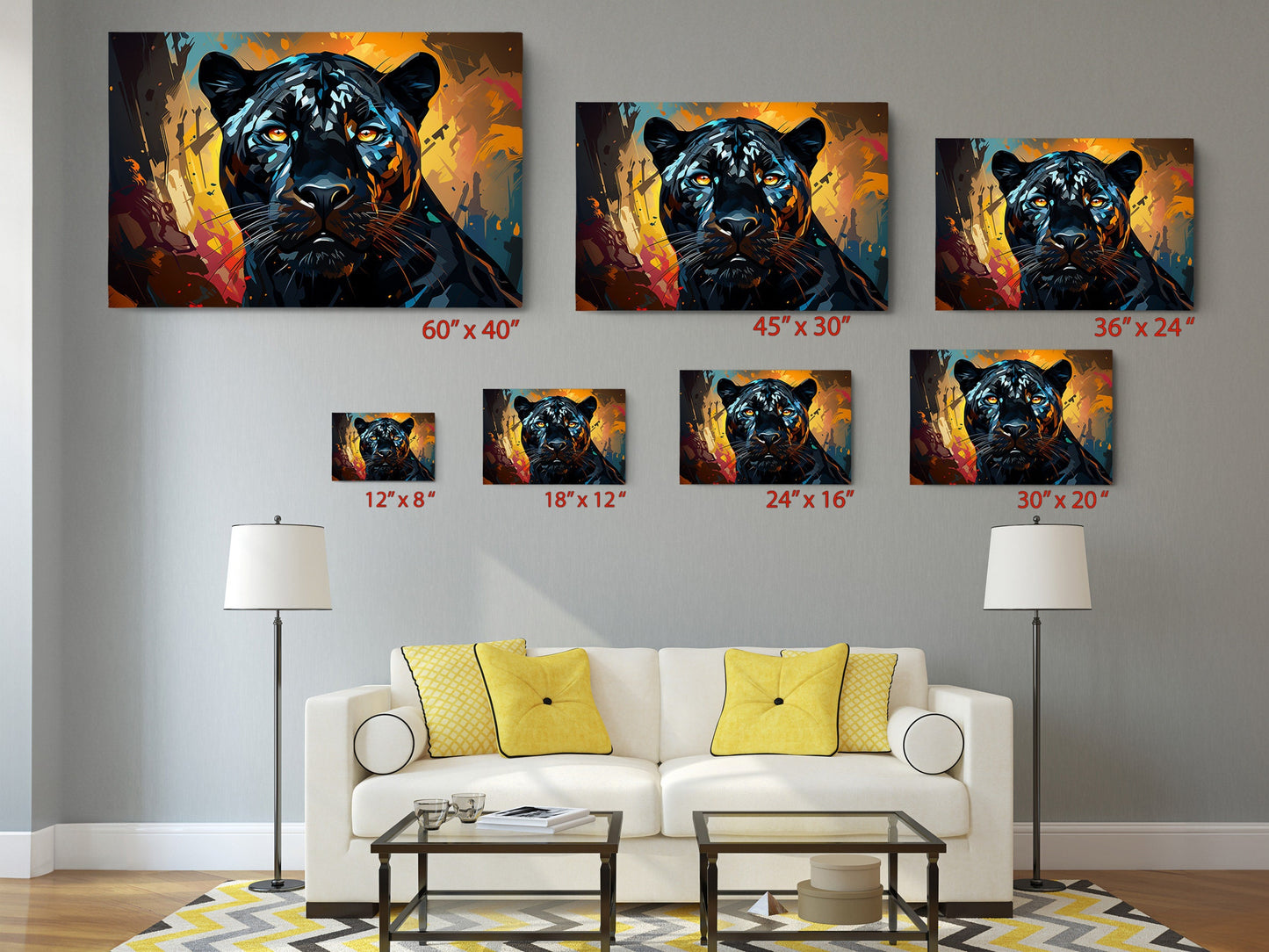 Black Panther Art Print - African Animal Print Canvas Wall Art | Museum Quality