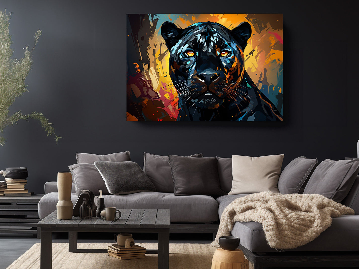 Black Panther Art Print - African Animal Print Canvas Wall Art | Museum Quality