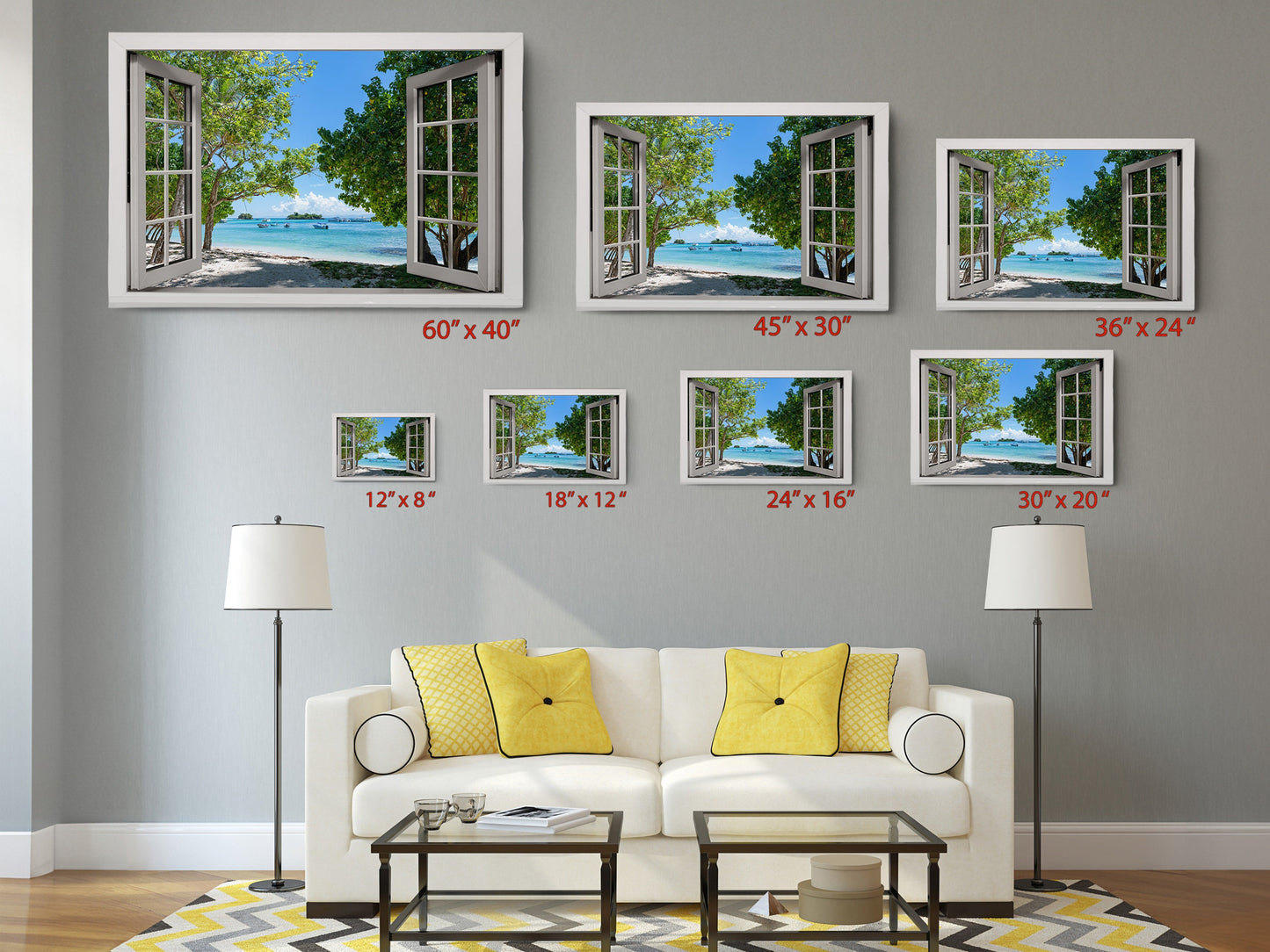 Ocean View Canvas Print – Coastal Canvas Wall Decor | Ready to Hang or Rolled