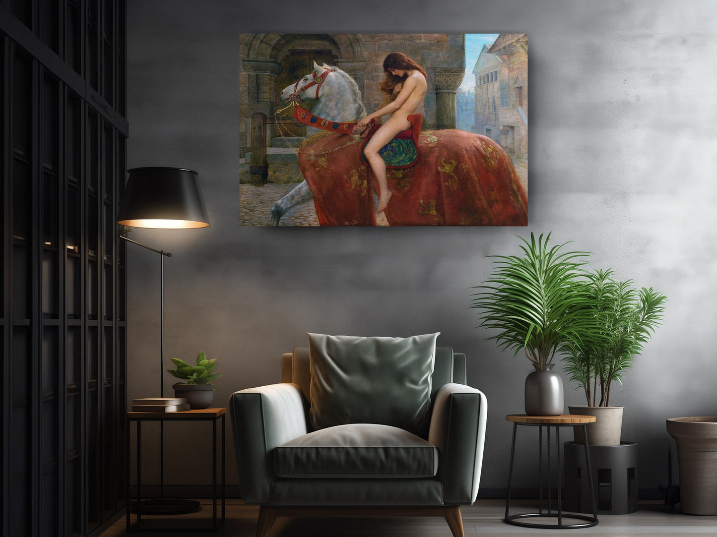 Lady Godiva Painting - John Collier Canvas Wall Art | Museum Quality Print