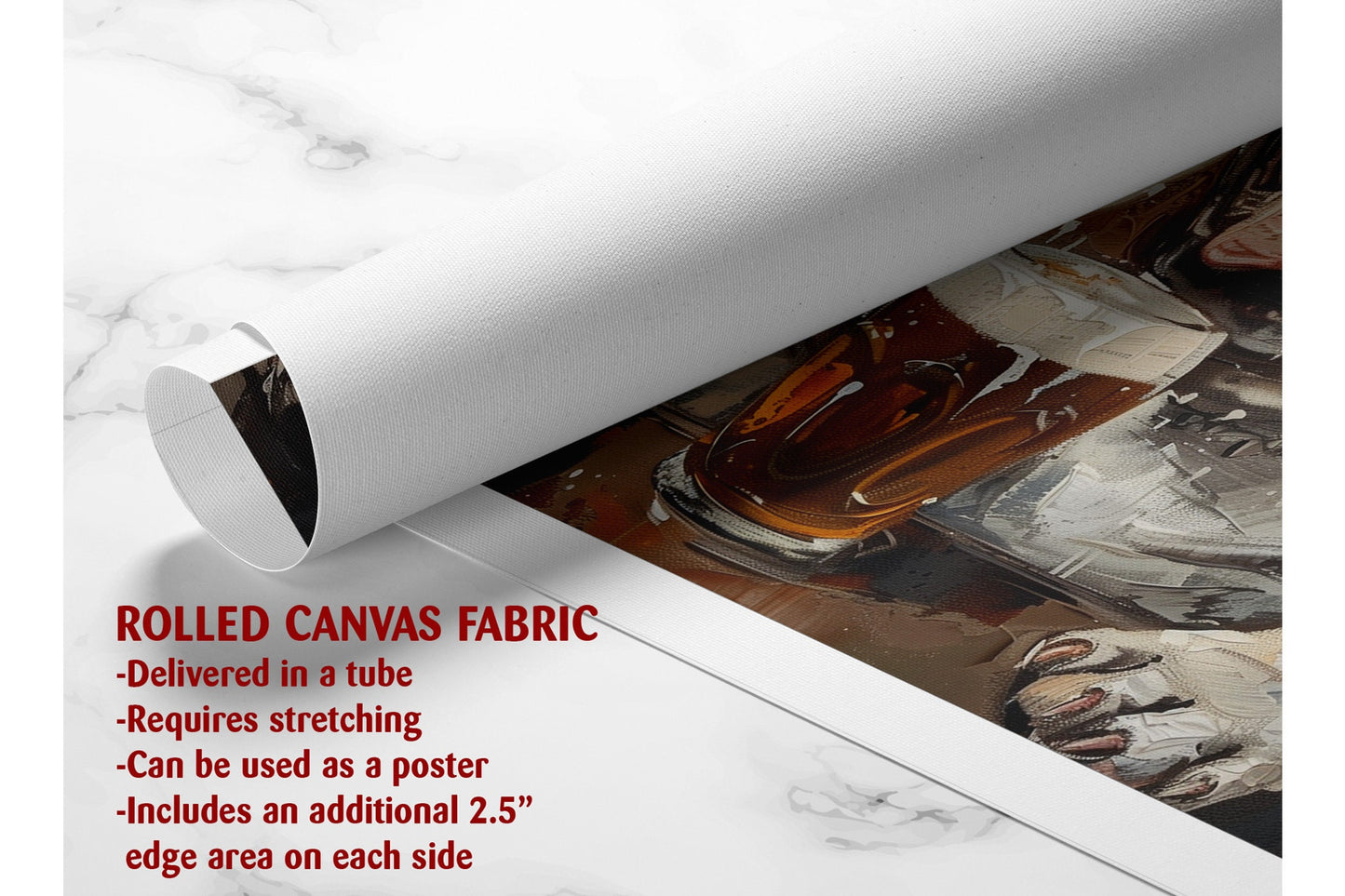 Bulldog Canvas Print - Beer Drinking Dogs Wall Art | Ready to Hang Canvas Decor