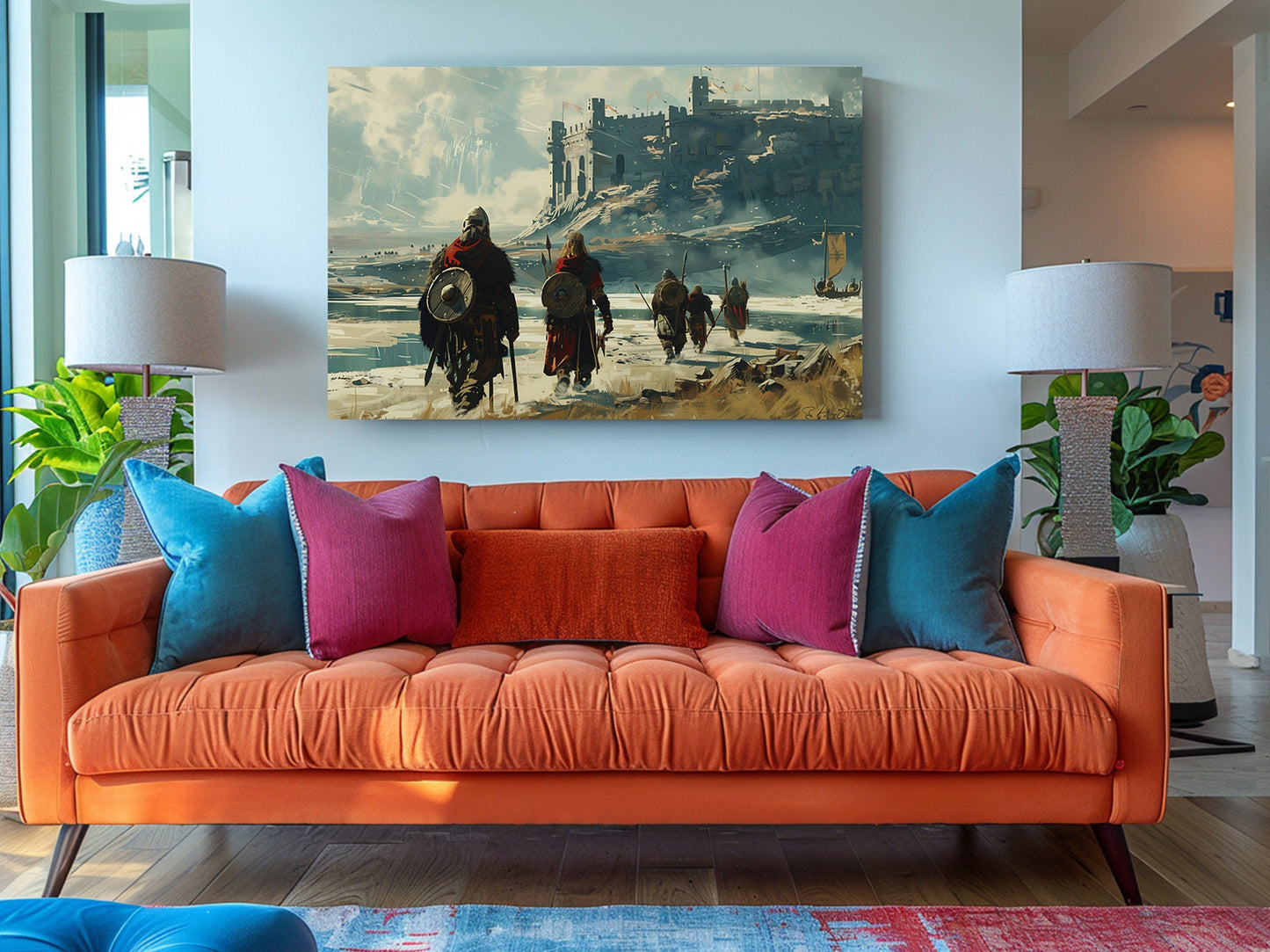 Viking Raid Canvas Print – Historic Wall Art | Ready to Hang or Rolled Canvas