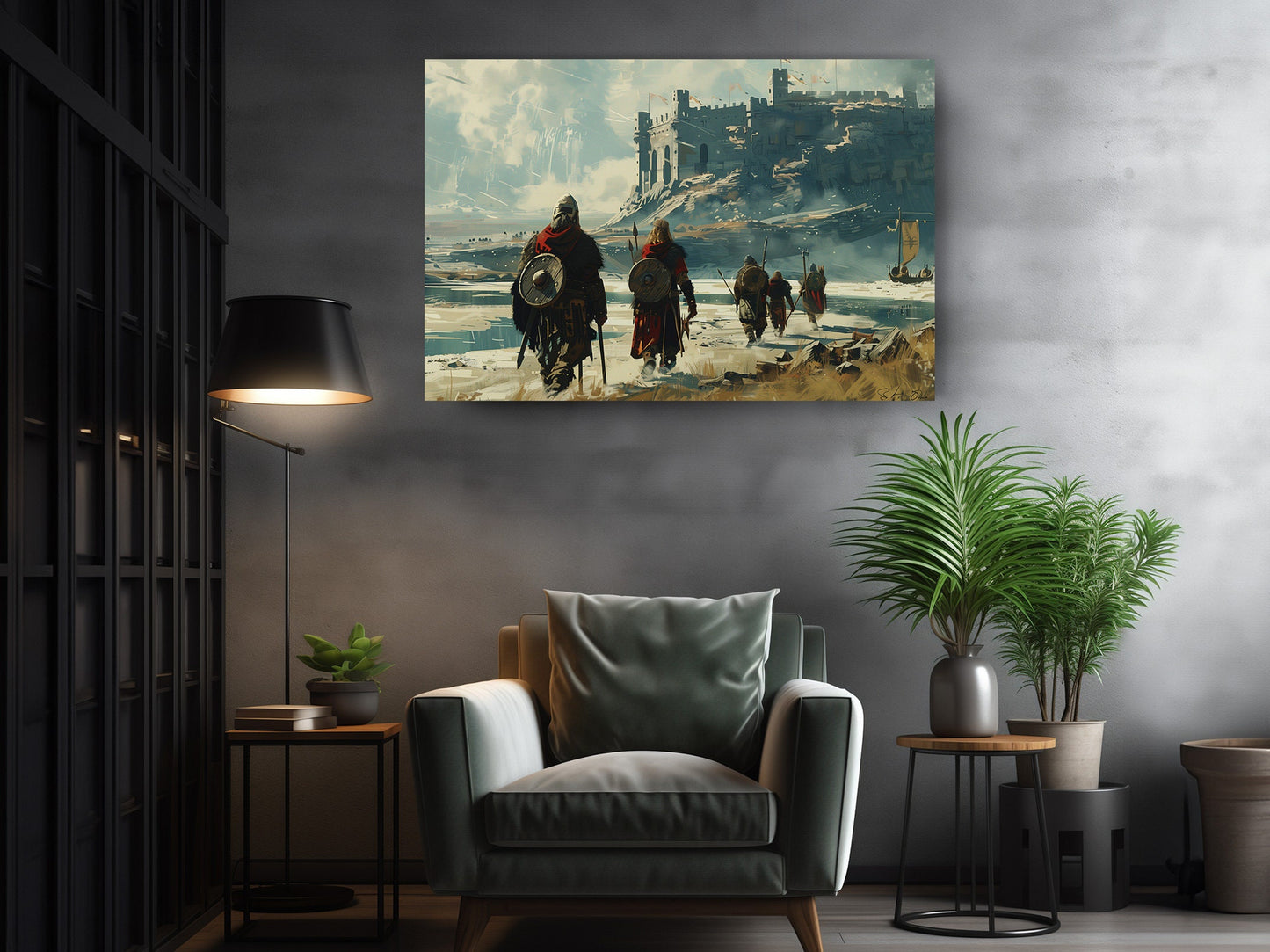 Viking Raid Canvas Print – Historic Wall Art | Ready to Hang or Rolled Canvas