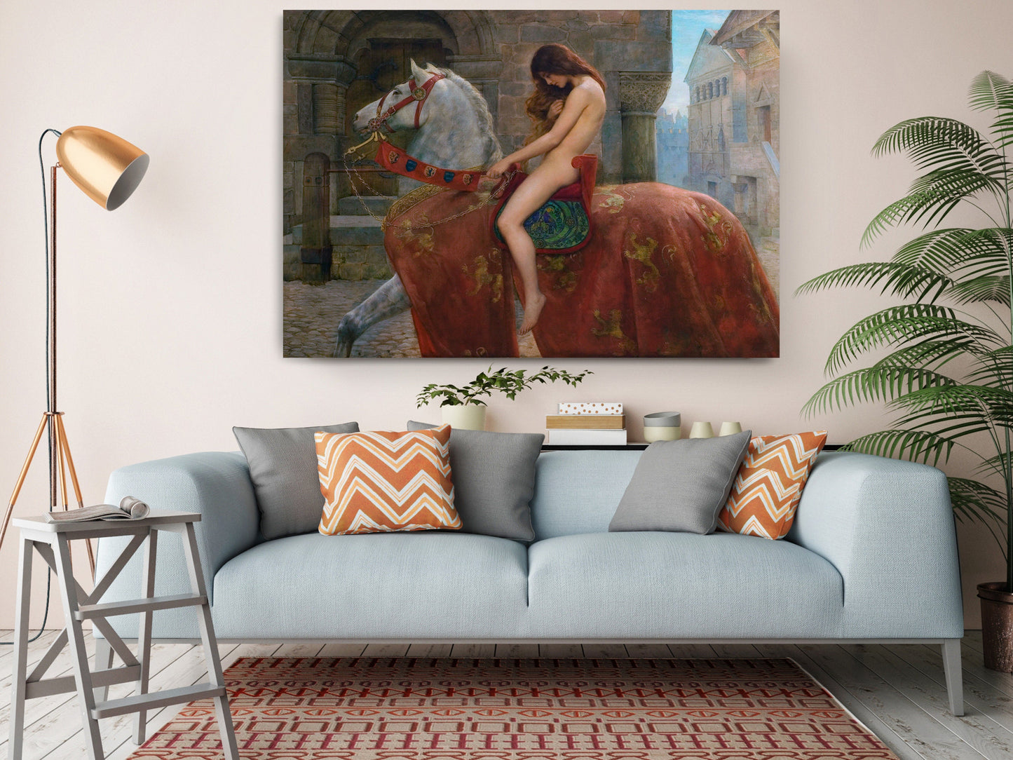 Lady Godiva Painting - John Collier Canvas Wall Art | Museum Quality Print