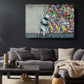 Banksy Canvas Print – Kid Peeking Graffiti Art on Museum Quality Canvas
