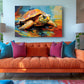 Fauvism Turtle Painting - Colorful Canvas Print | Museum Quality Wall Decor
